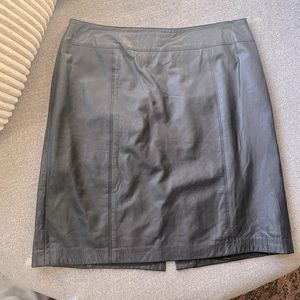 Leather pencil skirt